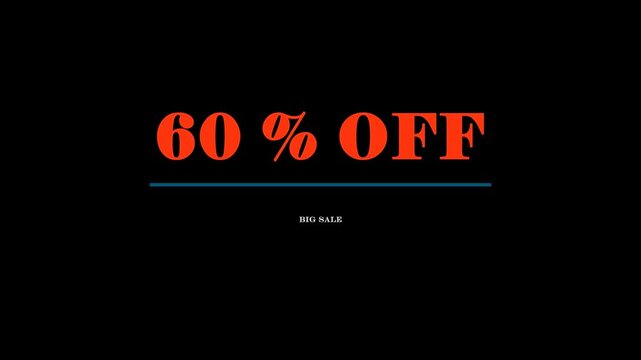 60 Percent Off Big Sale Minimalist Promotional Banner Graphic.mp4
