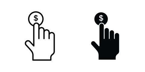 Obraz premium Pay per click icon concepts for website projects