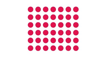 Fototapeta premium Abstract pattern of red dots in a grid formation