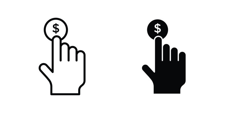 Pay per click icon concepts for website projects