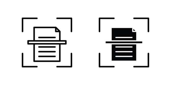 Scan documents icon concepts for website projects