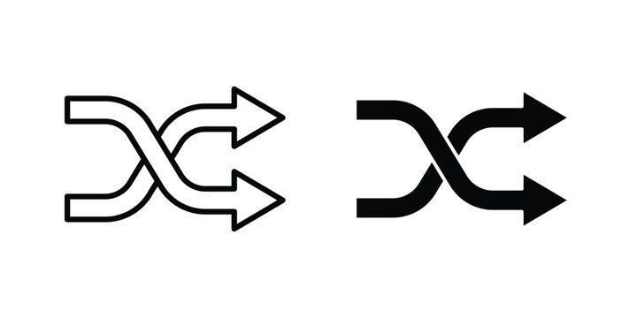 Shuffle arrow icon concepts for website projects