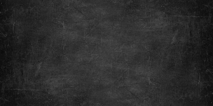 A dark grunge chalkboard backdrop with an empty aged paper texture, vintage grey concrete pattern. Dark charcoal grey slate texture background, moody industrial stone surface. weathered grit and grain