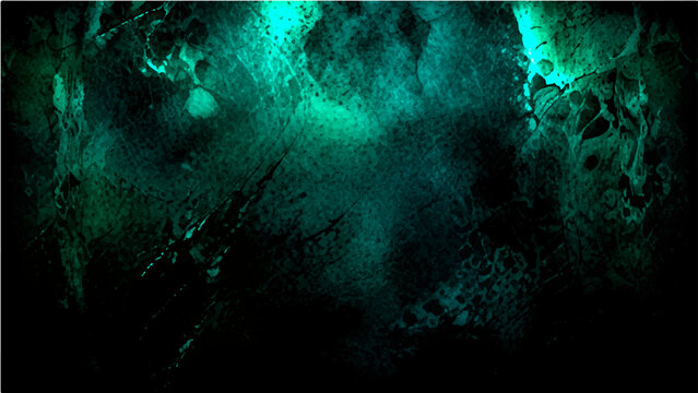Abstract Vector aquatic background with aqua and cyan color illustration and moody effect.