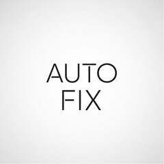 Obraz premium Auto Fix Text Logo - Automotive Repair and Service Concept