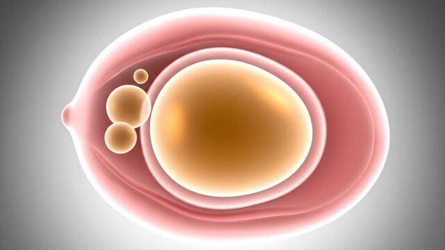 3D Visualization of Human Ovary with Follicle Development and Reproductive Endocrinology