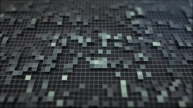 Digital pixelated grid background