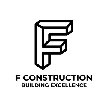 F Construction Company Logo Design.