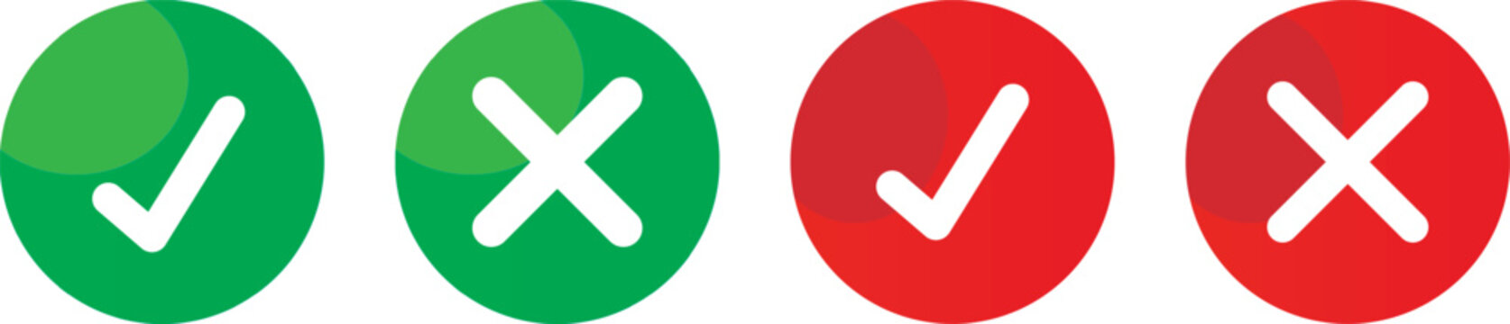 button set with plus, minus, check mark, and close icons, featuring professional vector symbols. flat style plus, minus, and close interface icons, high-performance vector illustrations
