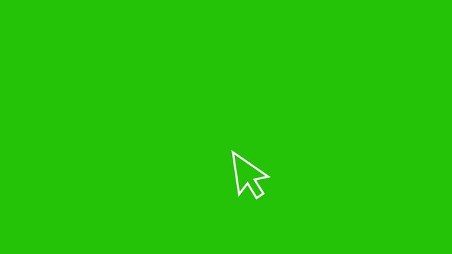 minimal mouse pointer click motion graphic with white background. ui cursor click animation with soft ripple feedback effect. animated mouse cursor press action for interface demonstrations.