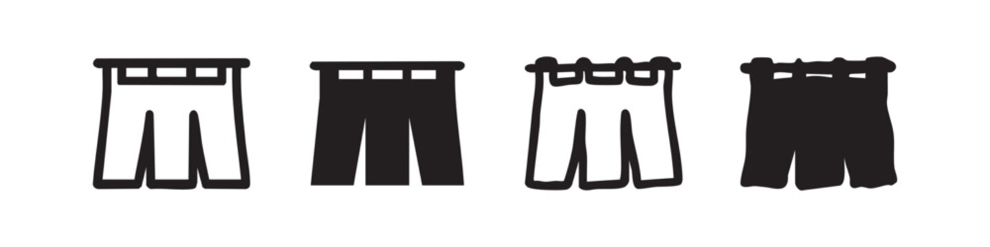 Casual pants icon group, versatile clothing symbol for lifestyle and shopping applications.