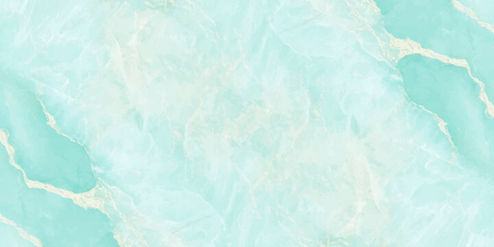 Luxury turquoise marble texture with gold veins, abstract aqua onyx stone background for interior design and wallpaper. fluid waves of seafoam green and aqua blue