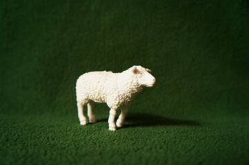 Obraz premium Toy sheep figurine, pastic animal