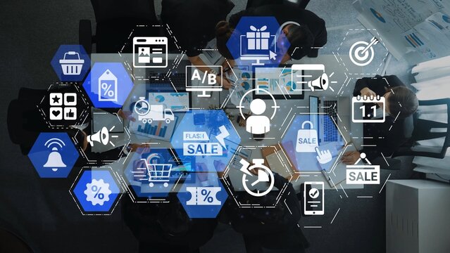 Flash sale icons show ecommerce, flash sale discount, and digital promotion. Flash sale drives customer shopping, flash sale marketing, and conversion growth. Funnel