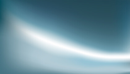 Fototapeta premium Soft white curved glow, abstract cyan gradient, futuristic wave background, smooth luminous design