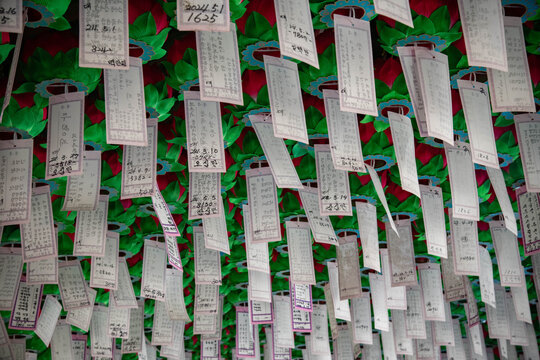 Lanternes au Temple Bulguksa, Gyeongju, Cor&eacute;e du Sud, Asie