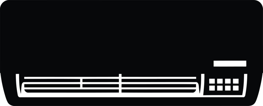 Black and white icon of an air conditioner unit ac unit