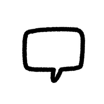 hand-drawn doodle speech bubble sticker isolated for digitals planner, bullet journal, and doodle design style