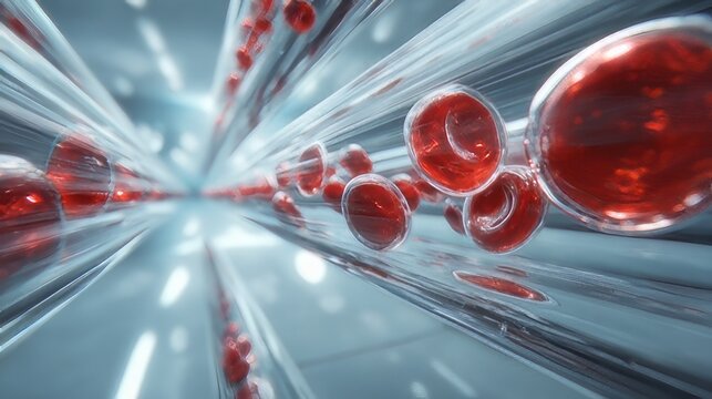 3D medical procedure involving a catheter and a stent inside a blood vessel to improve blood flow. Invasive procedure known as angioplasty, used to treat blocked coronary arteries. 