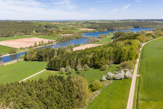 Landschaft rund um den Igelsbachsee bei Absberg im Fr&auml;nkischen Seenland