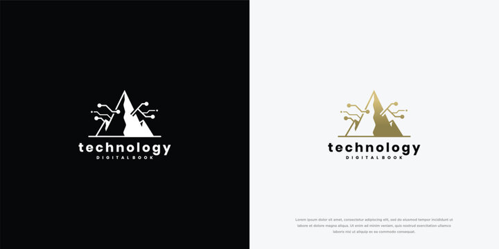 Mountain Technology Logo Design Template
