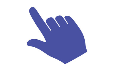 Fototapeta premium Hand gesture icon for touch screen and ui navigation, blue vector symbol