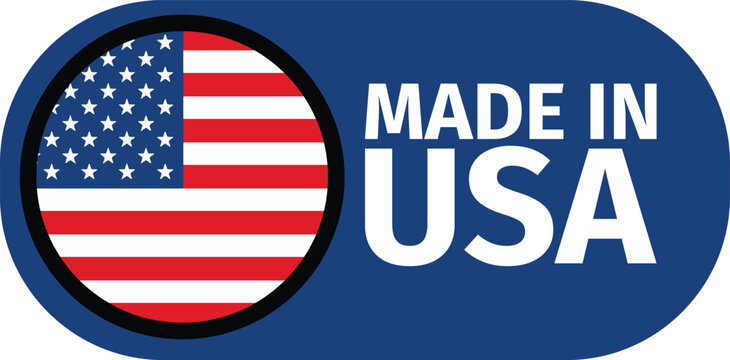 Made in usa with a american flag