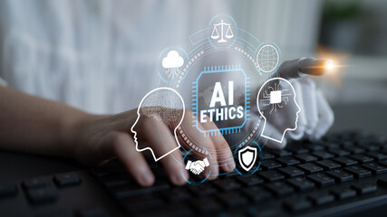 Naklejka premium Understanding Artificial Intelligence Ethics through Digital Representation in Modern Technology Settings Fluxor.