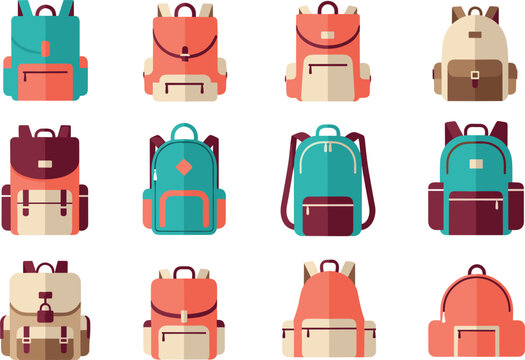 Backpack Collection Featuring Various Colors, Styles, and Designs for School, Travel, and Outdoor AdventuresBackpack Collection Featuring Various Colors, Styles, and Designs for School, Travel, and Ou