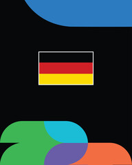Germany Flag United States Football Final 2026 Emblem Europe Countries Football Teams Design Vector Illustration © belkas