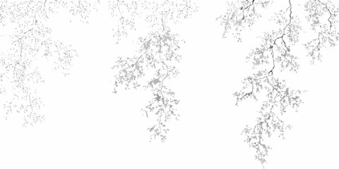 Obraz premium Shrub silhouettes four variations on a white background
