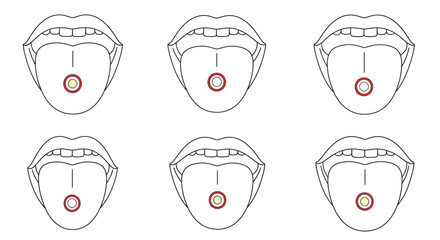 open mouth with tongue and uvula silhouette © momotaj