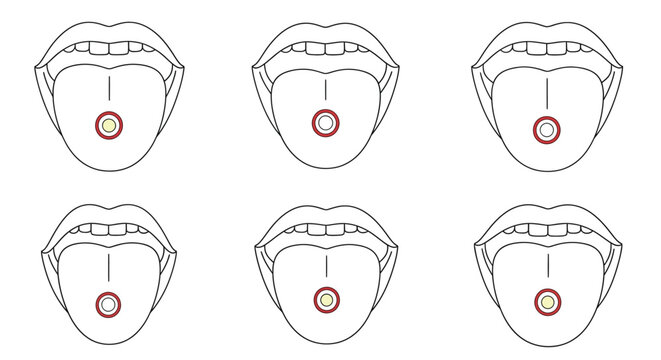 open mouth with tongue and uvula silhouette