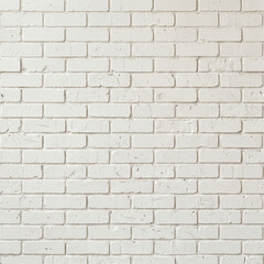 Fototapeta premium A white brick wall with a rough texture and rectangular bricks arranged in a staggered pattern
