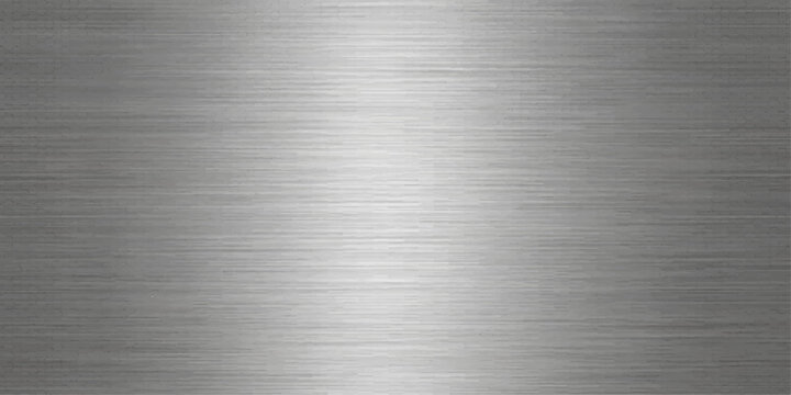 Brushed silver metallic plate with a polished stainless steel texture featuring a shiny industrial aluminum surface and gray titanium material pattern for a sleek grey alloy wallpaper