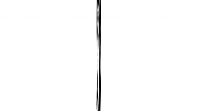 Black vertical impact split line animation with dynamic motion from top and bottom to center on white background and green screen. 4K animated impact line for split frame, versus, and motion graphics.