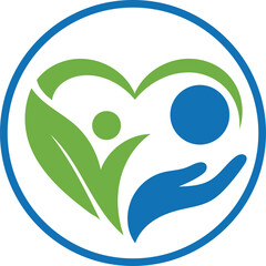 Obraz premium Healthcare and community support logo a symbol of well being and protection