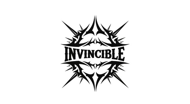 Invincible logo with sharp spikes.