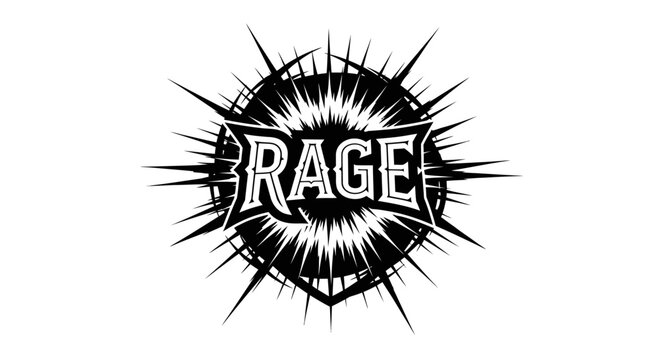 Rage logo with sharp edges.