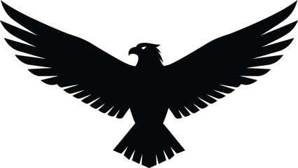 Fototapeta premium A majestic eagle spreads its wings in flight outdoors freely soaring