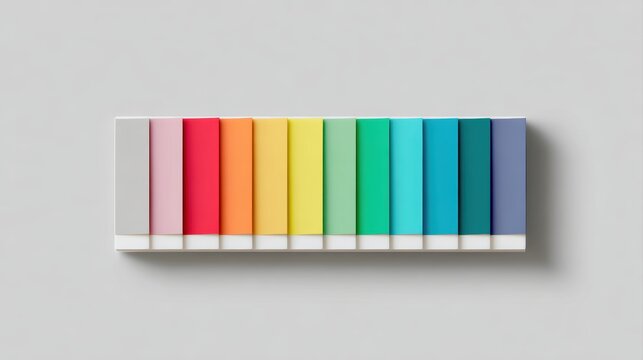 modern color palette chart with full gradient spectrum, UI design reference, clean layout