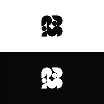 A dynamic monochrome logo features stylized interlocking geometric shapes that could represent the letters 'R' and 'S' or 'R3'.