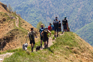 Fototapeta premium hiking in the mountains