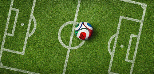 Fototapeta premium Germany, Hesse, Offenbach am Main, 09.04.2026 a 2026 FIFA World Cup grass - 2026 USA, Canada, Mexico.
