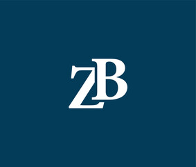 Obraz premium White letter logo on blue background