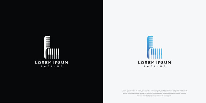 Comb And Barcode Logo Design - Modern And Minimalist