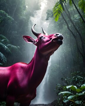 A saola Asian unicorn genetic hybrid experiment  in a cosmic bridge crossing