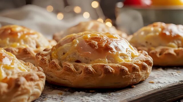 Delicious Golden Baked Empanadas Ready to Be Served.