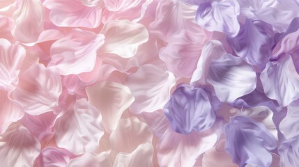 Fototapeta premium Close-up of light pink and lavender petals in soft-focus blur, ideal for a romantic theme. 