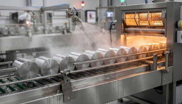 Medium shot of an industrial conveyor system transporting smelter slag at a recycling facility showcasing automated material handling in a slag valorization plant.